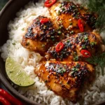 Spicy Maple Chicken & Coconut Rice for an Irresistible Dinner First Image