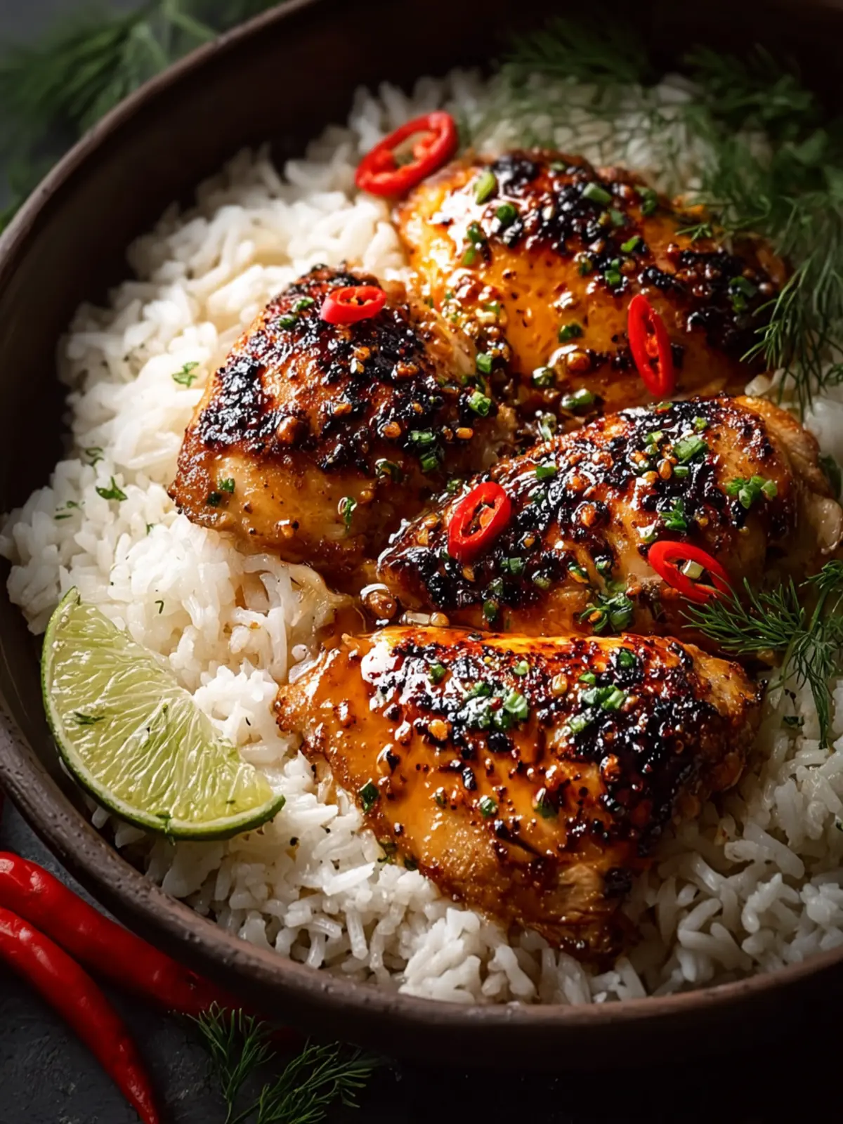 Spicy Maple Chicken & Coconut Rice for an Irresistible Dinner First Image