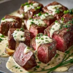 Irresistible Garlic Butter Steak with Parmesan Cream Sauce First Image