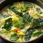 Creamy Cabbage & Winter Greens Soup with Coconut Milk First Image