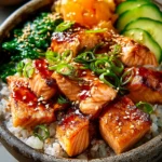 Irresistible Honey Sriracha Salmon Bowls Recipe First Image