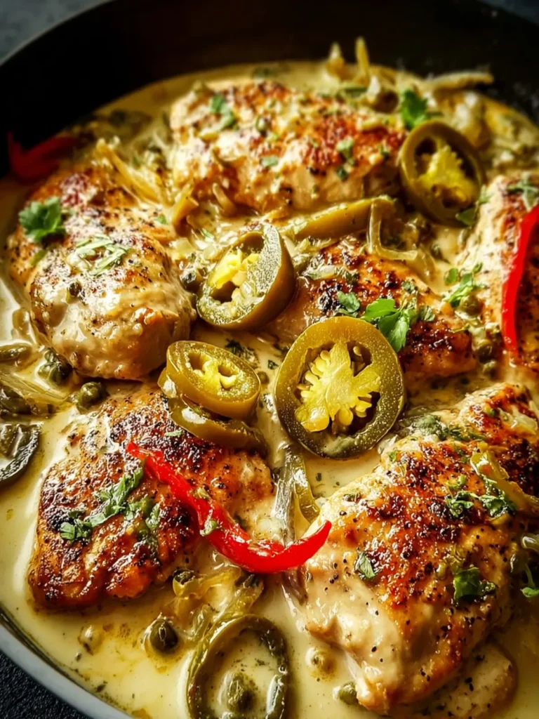 Creamy Pepperoncini Chicken Skillet Recipe First Image