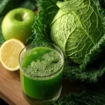 Refreshing Winter Green Juice with Cabbage, Apple & Lemon First Image