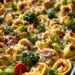 Irresistible Sheet Pan Broccoli Tortellini Bake Recipe First Image