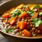 Cozy Garlic & Sweet Potato Lentil Stew Recipe Delight First Image