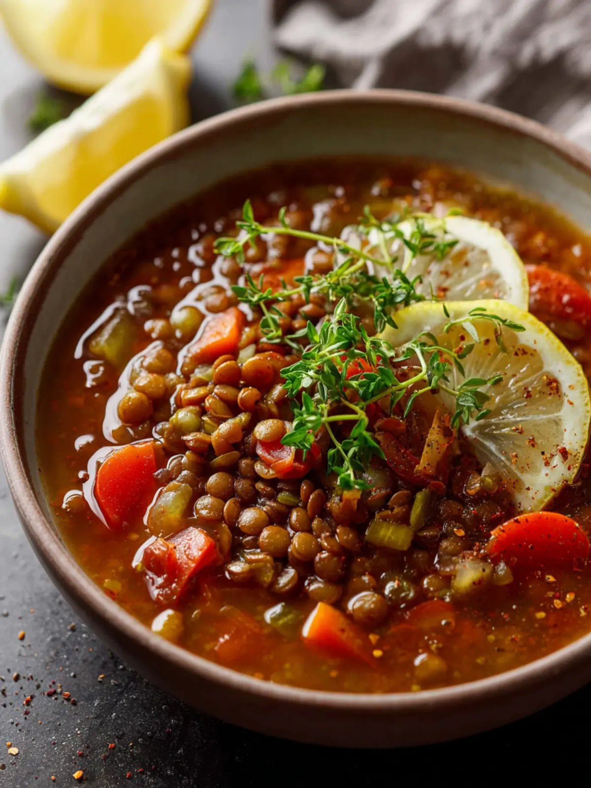 High Protein Lentil Soup First Image