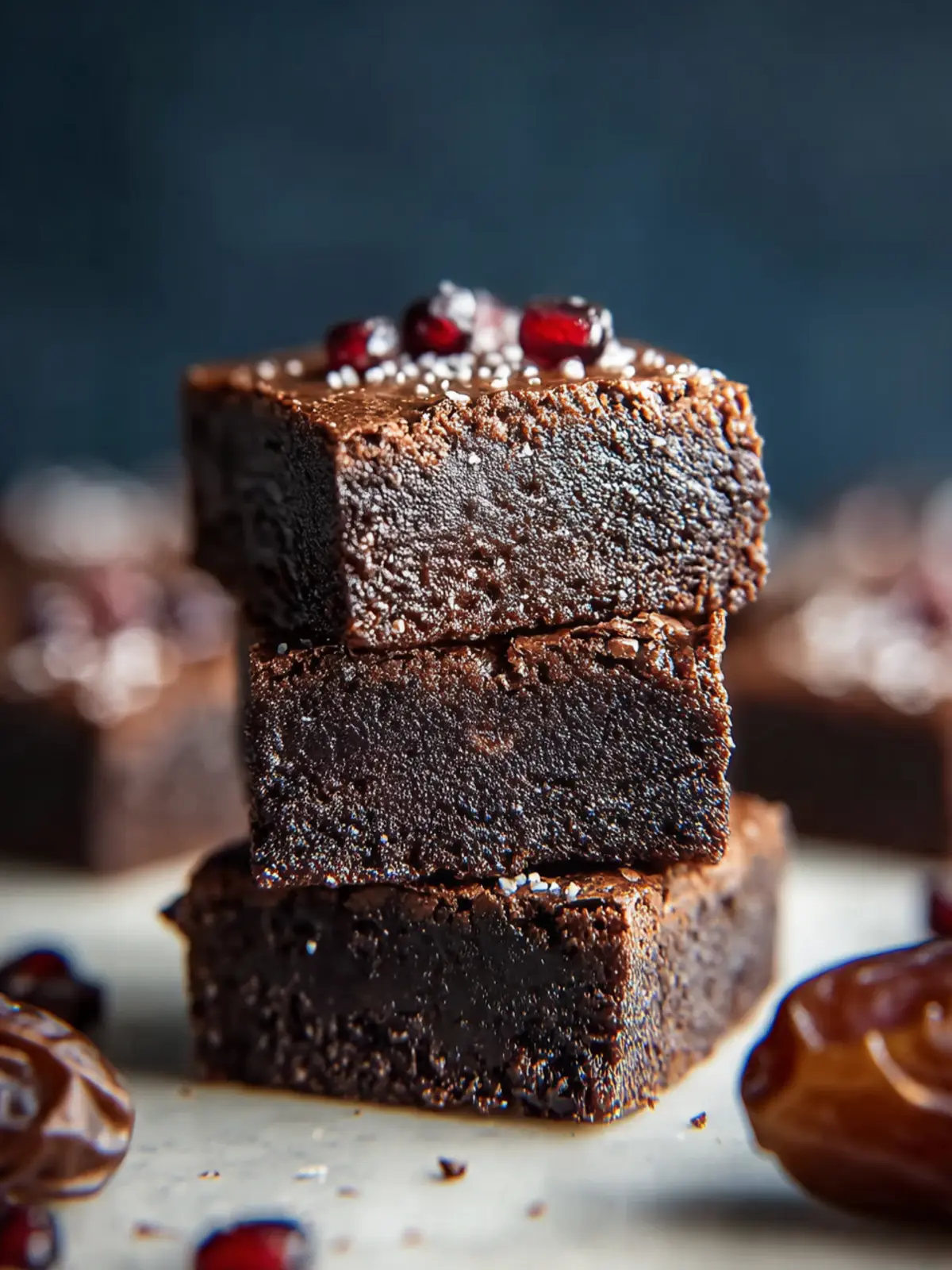 No-Bake Fudgy Date Protein Brownies First Image