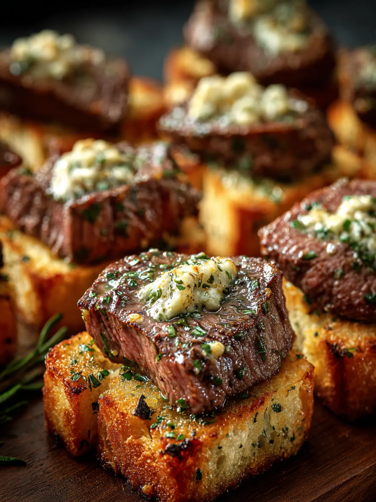 Garlic Bread Steak Bites First Image