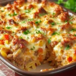 Irresistible Cheesy Turkey Burger Casserole Recipe First Image