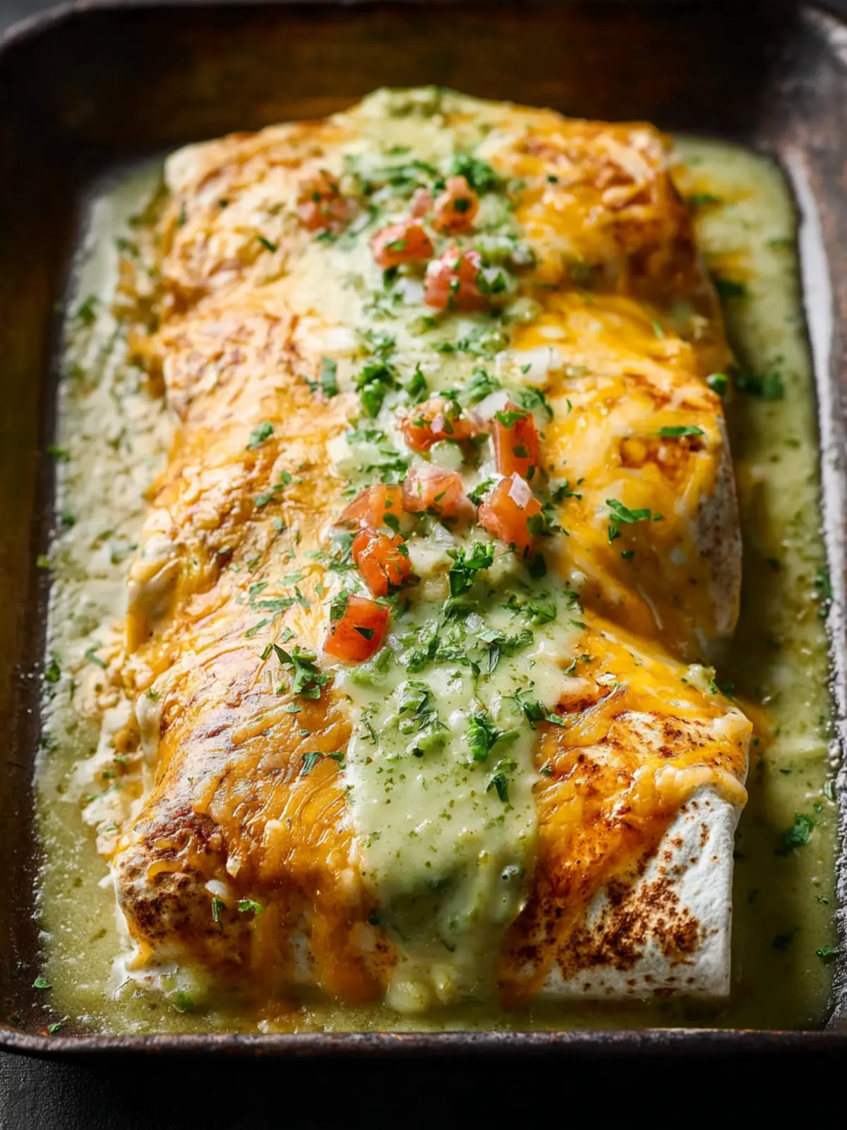 Smothered Burrito Recipe with Green Chile Sauce First Image