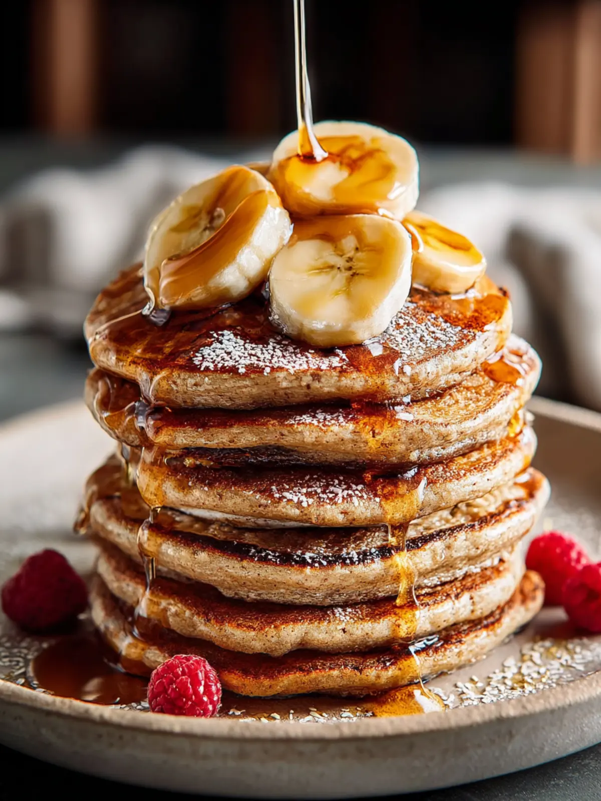 Fluffy Banana Oat Pancakes: A Delicious Breakfast Treat First Image