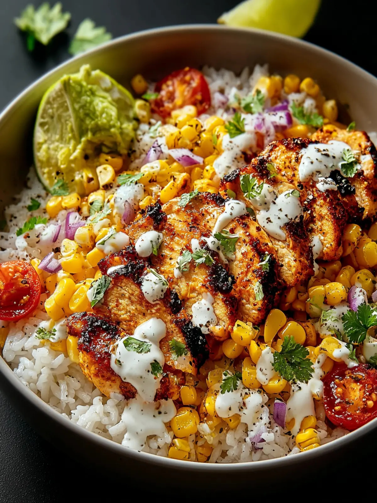Irresistible Street Corn Chicken Rice Bowls Recipe First Image