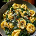 Creamy Garlic Spinach Tortellini: A Cozy Delight First Image