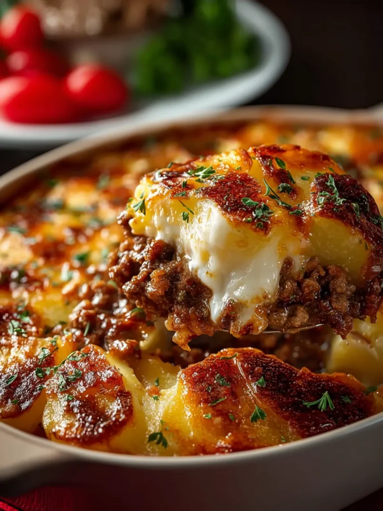 Ground Beef Potato Casserole First Image