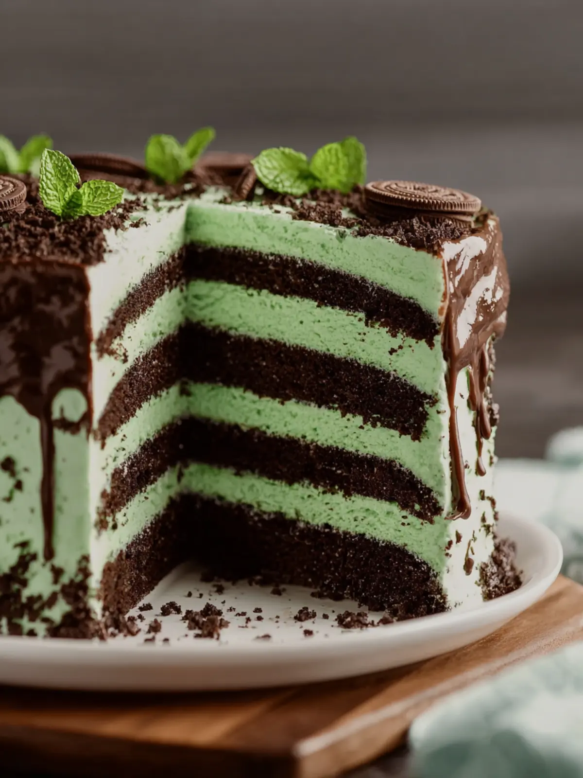 Chocolate Mint Cake Recipe – 8 Remarkable Layers with Cool Mint Flavor First Image