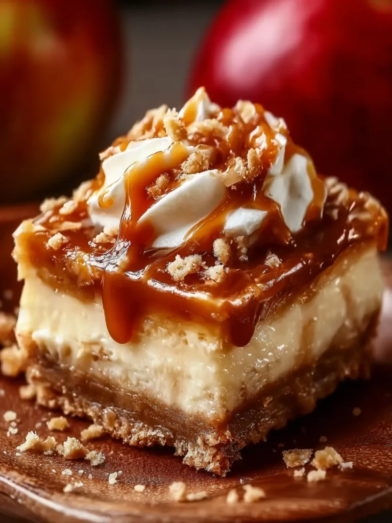 Irresistible Caramel Apple Cheesecake Bars First Image