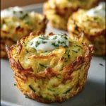 Zucchini and cheese hashbrown cups First Image