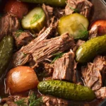 Slow Cooker Dill Pickle Pot Roast First Image