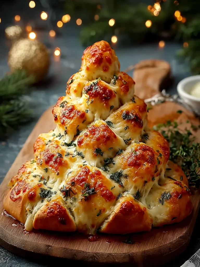 Cheesy Christmas Tree Bread First Image