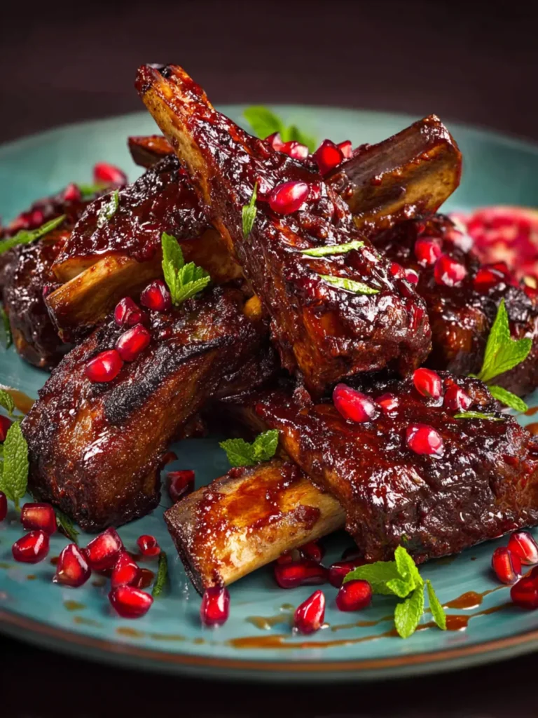 Pomegranate-Glazed Lamb Ribs First Image