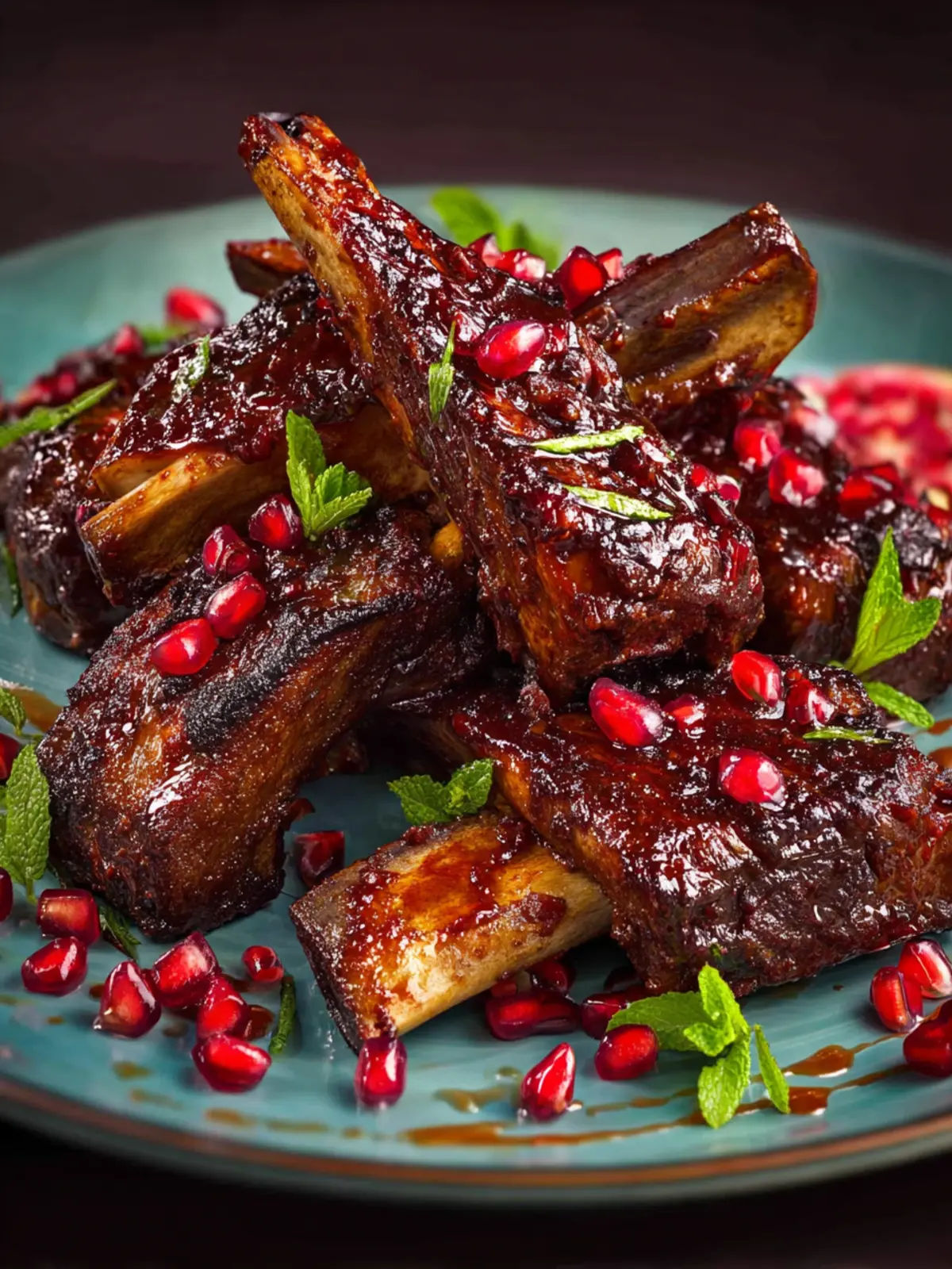 Pomegranate-Glazed Lamb Ribs First Image