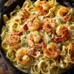 One Pan Shrimp Fettuccine Alfredo First Image