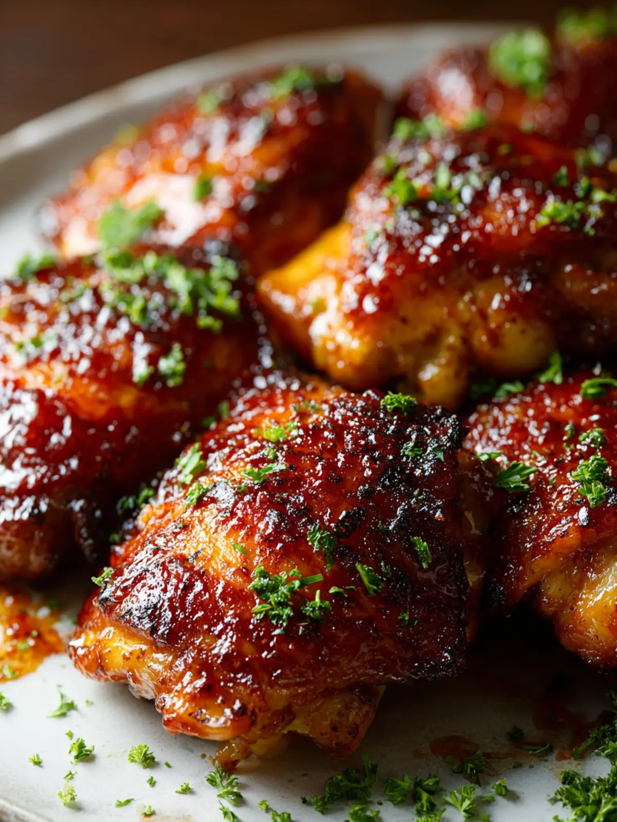 Juicy Caramelized BBQ Chicken Thighs: Easy Oven Recipe First Image