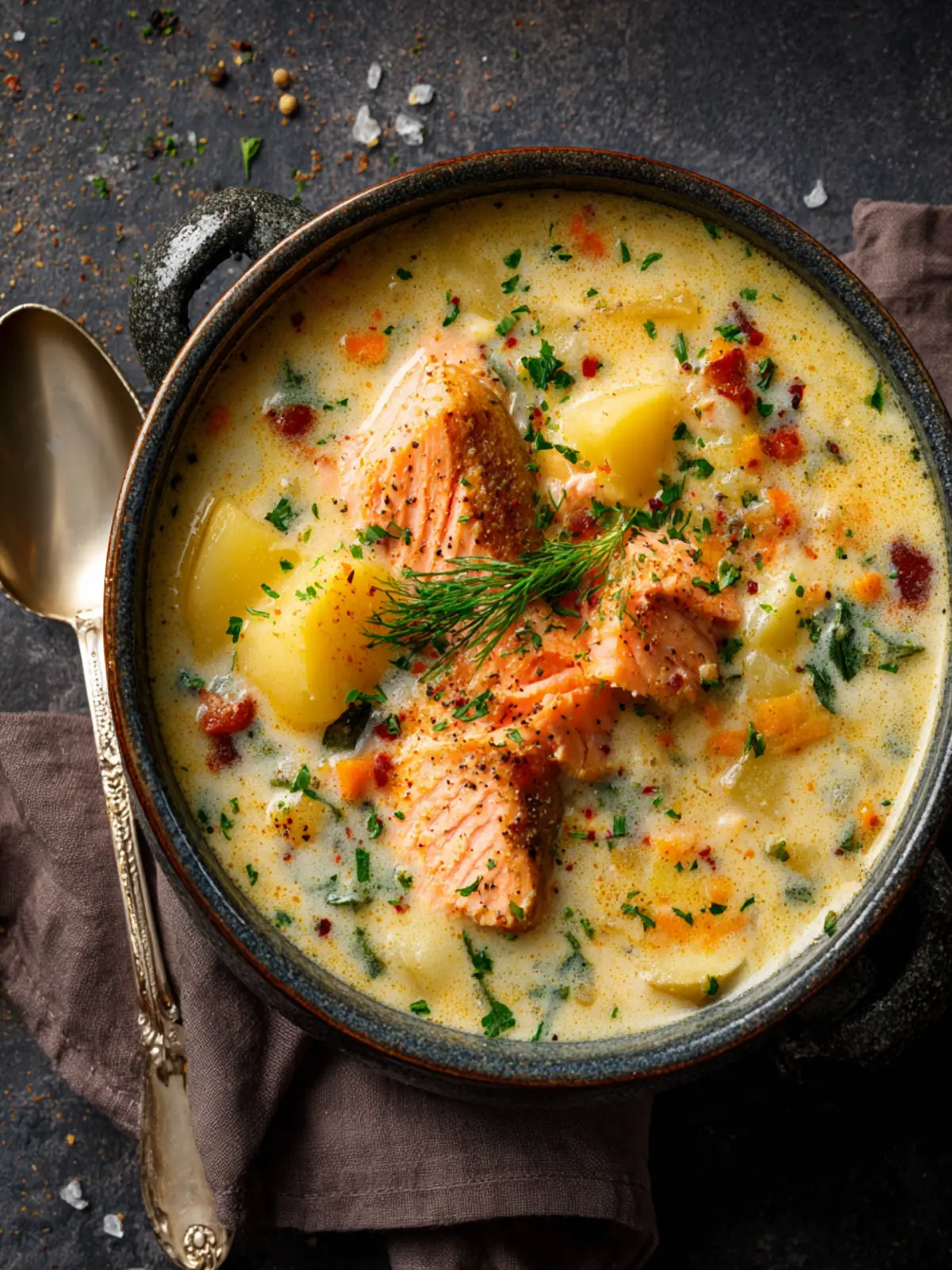 Creamy Smoked Salmon Chowder for Cozy Nights First Image