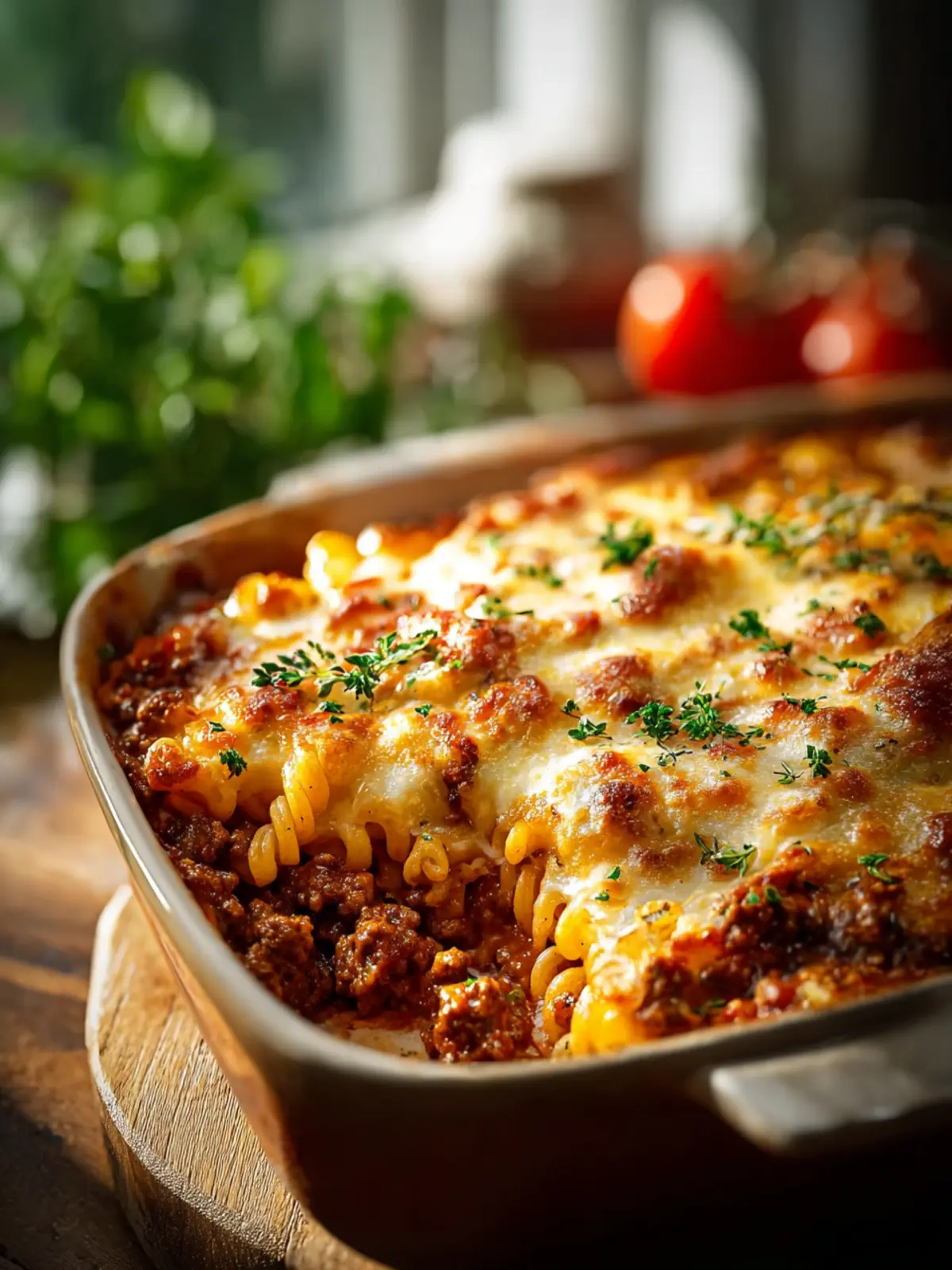 Easy Cheesy Baked Beef Goulash Casserole for Dinner First Image