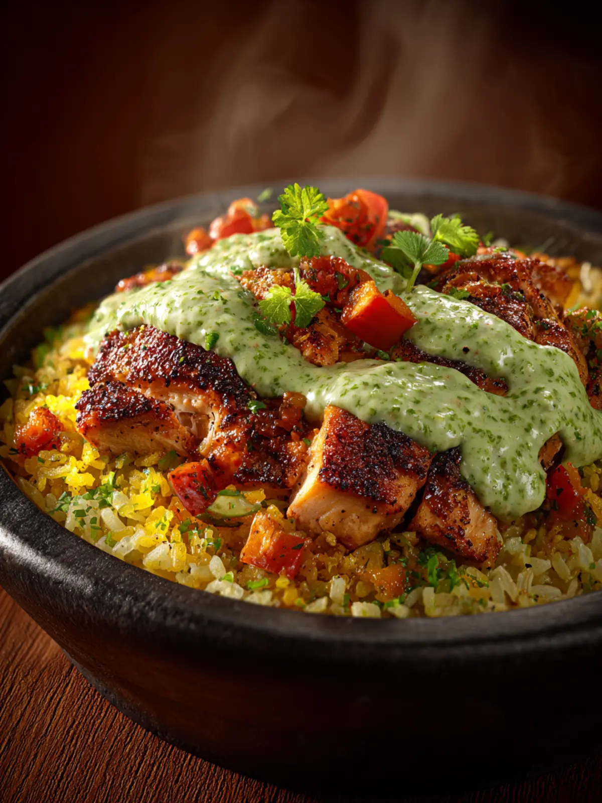 Ultimate Peruvian Chicken And Rice With Green Sauce First Image