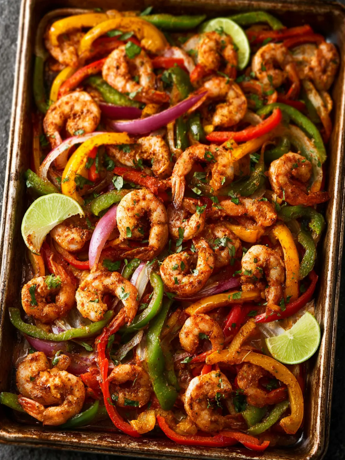 Sheet Pan Shrimp Fajitas First Image