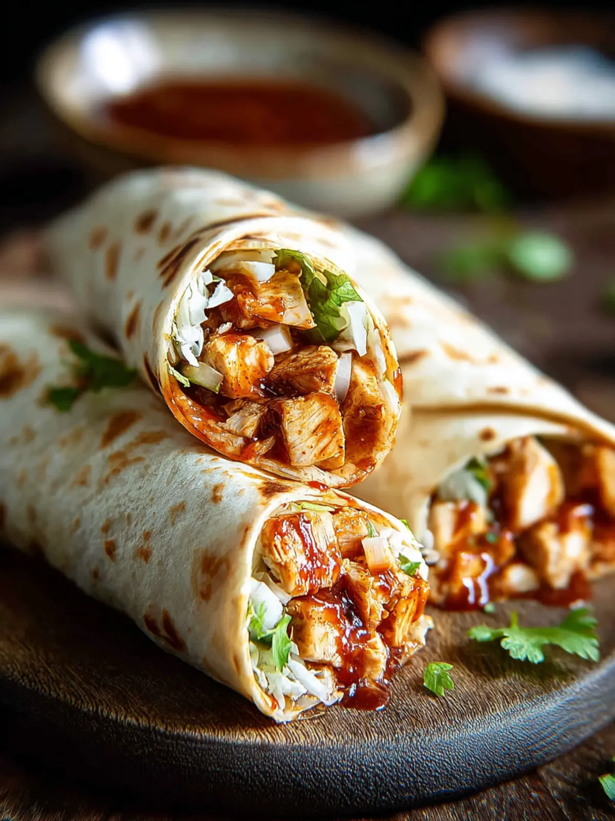 Crispy BBQ Chicken Wraps: A Flavorful 30-Minute Delight First Image