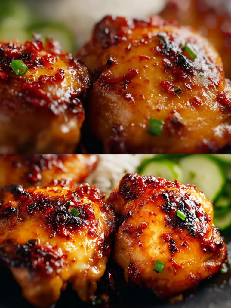 Sweet Chili Chicken Thighs in Air Fryer First Image