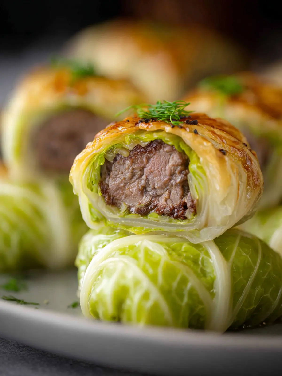 Cabbage and Beef Bundles First Image