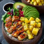 Pineapple Avocado Chicken Bowls: A Tropical Escape First Image