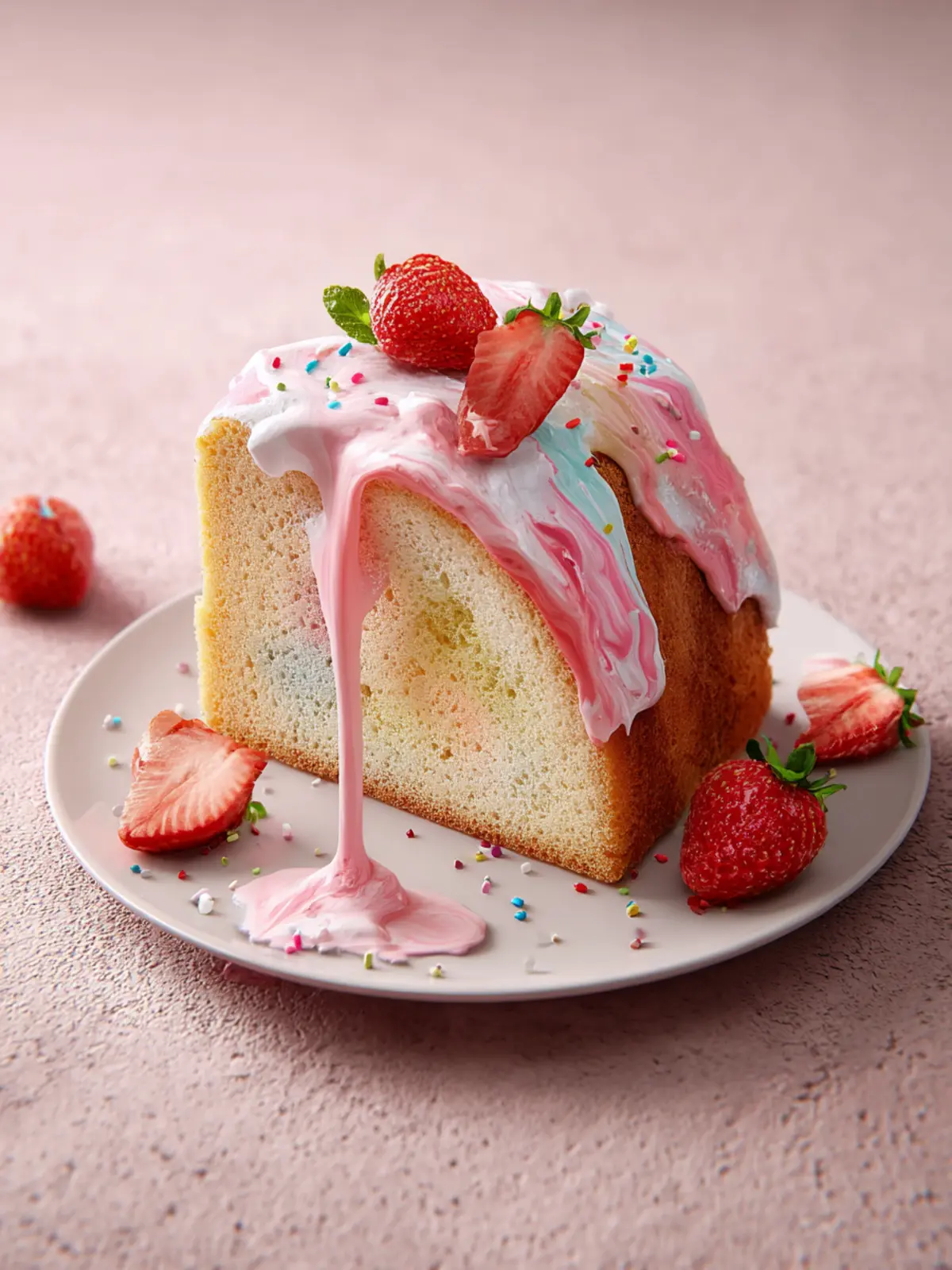 Strawberry Milkshake Pound Cake First Image