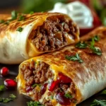 Cherry Beef Crunch Wraps: Sweet & Savory Delight First Image