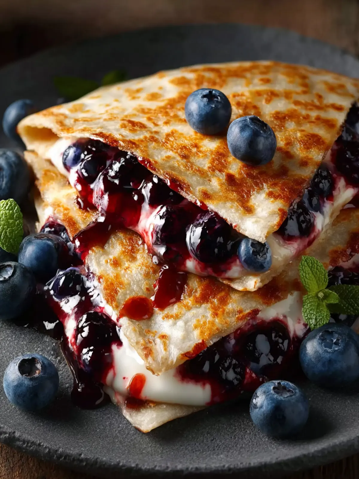 Blueberry Breakfast Quesadilla First Image